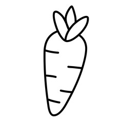 Carrot line icon vector
