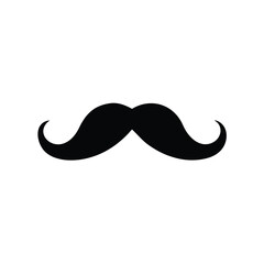 Stylized Black Line Mustache Icon