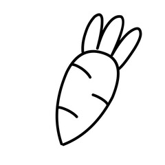 Carrot line icon vector