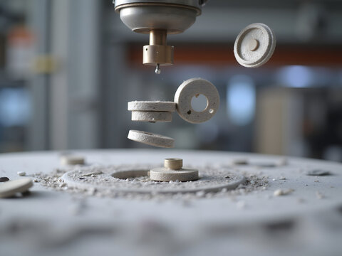 Precision components floating in mid-air during automated assembly, diamagnetic stabilization effects