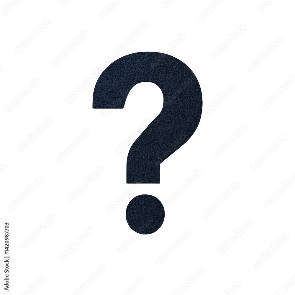 Poster Isolated dark question mark symbol against a stark dark backdrop evokes uncertainty