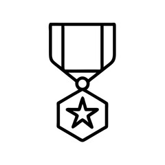Military Honor Medal Icon Design