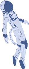 Astronauts in Space Art Minimalist Style for Sci-Fi and Space Lovers