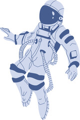 Clean Astronaut Design Series Highlighting the Beauty of Space and Discovery