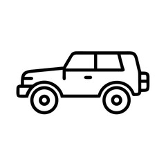 Military SUV Vehicle Icon Design
