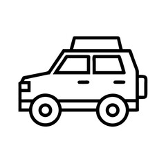 Military SUV Vehicle Icon Design