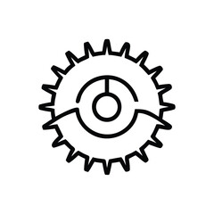 Black and White Aztec Sun Stone Illustration