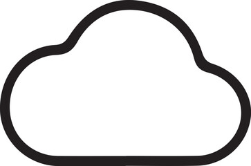Cloud Icon Outline Vector for Weather Technology and Web Design