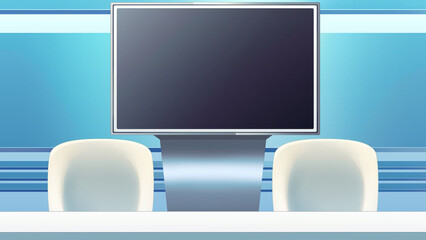 ニュース番組のスタジオ