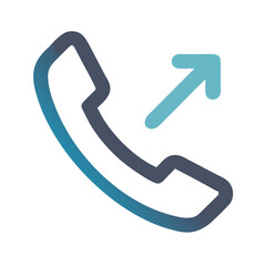Phone with Outgoing Arrow Icon Representing Call Outgoing and Communication Initiation