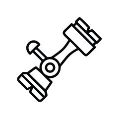 Simple Black Line Camera Mount Icon