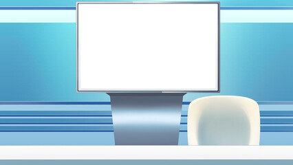 ニュース番組のスタジオ