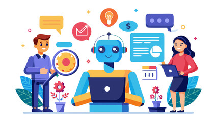 AI search character icons set featuring artificial intelligence technology, innovation, automation, and futuristic digital concepts in a fully editable vector style