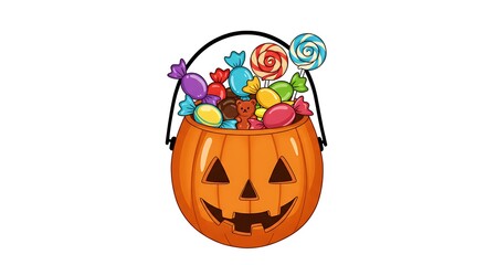 Fototapeta premium Halloween Candy Bucket