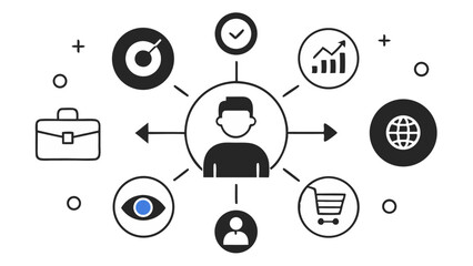 Editable branding vector icon set with illustrations representing brand identity, design elements, and marketing visuals for company promotions and creative studios