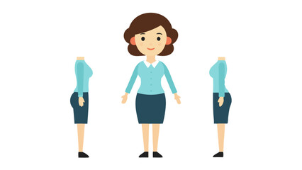 Business woman character constructor designed for animation purposes creating diverse professional female avatars for use in videos digital media and presentations
