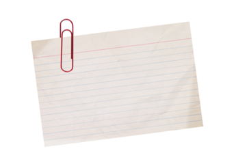 Real notepad with grid line isolated. White grid notepaper journal sticker. A blank sheet of checkered paper. 