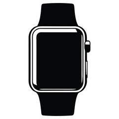 Smart watch silhouette vector design white background
