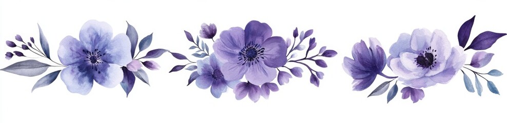 Obraz premium Delicate Watercolor Floral Arrangements