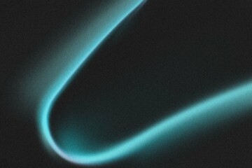 Abstract teal light streak on dark background.