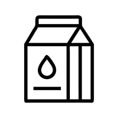 Milk Carton with Droplet Symbol Icon Design