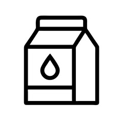 Milk Carton with Droplet Symbol Icon Design