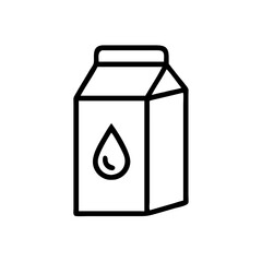 Milk Carton with Droplet Symbol Icon Design