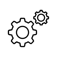 Multiple Gears in Motion Icon Design