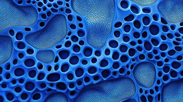 Unpredictable neural network ai-generated blue backgrounds abstract art digital exploration visual concepts