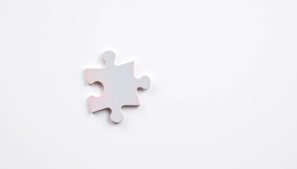 Obraz premium Single puzzle piece, light gray