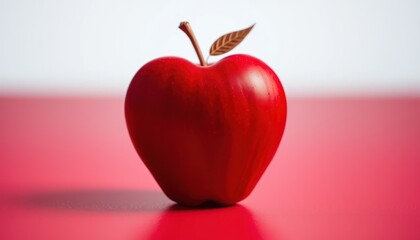 Obraz premium Single red apple, studio shot