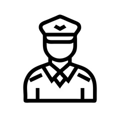 Officer with Rank Insignia Icon Design