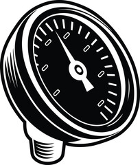 A modern and new stylish gauge silhouette vector illustration, Premium quality gauge isolated line art vector design