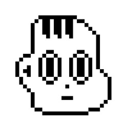 Fototapeta premium boy face bald pixel art