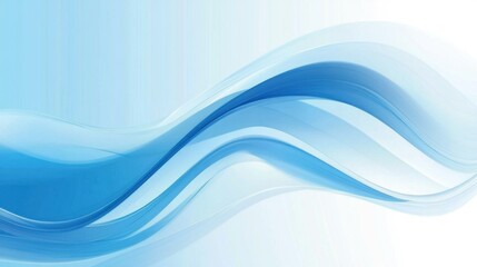 Fototapeta premium Abstract Blue Wavy Lines on Gradient Background