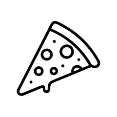 Pizza Slice with Toppings Icon Design