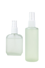 cosmetic bottle isolated on a white background,