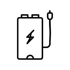 Power Supply Unit with Battery Symbol Icon Design