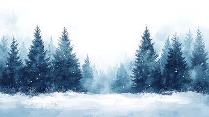 Naklejka premium Winter trees in the snow