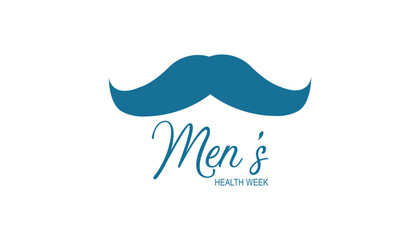 June is Men’s Health Week. Vector template Design for banner, greeting card, poster, prints, social media post ,flyer , T shirt with background.