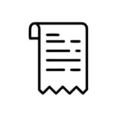 Printed Grocery Receipt Icon Design