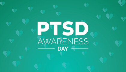 June is National PTSD Awareness Day. Vector template Design for banner, greeting card, poster, prints, social media post ,flyer , T shirt with background.