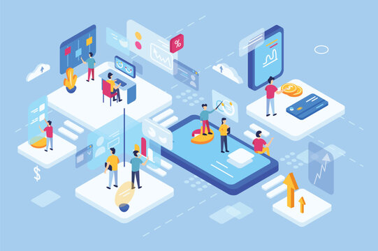 Digital strategists collaborate on data finance and technology platforms