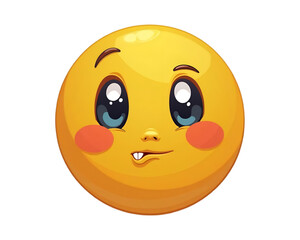 Fototapeta premium Emoji face on transparent background.