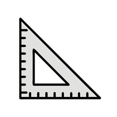 Right Angle Ruler with Markings Icon Design