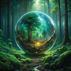 crystal ball in the water