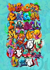 Graffiti font lettering art