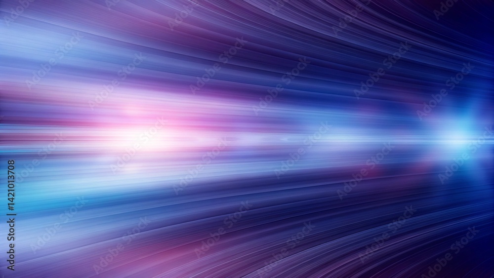 Poster Blur blue color fast speed motion effect abstract for advertising background, modern digital dynamic pattern design with futuristic technology style for promotional visual content