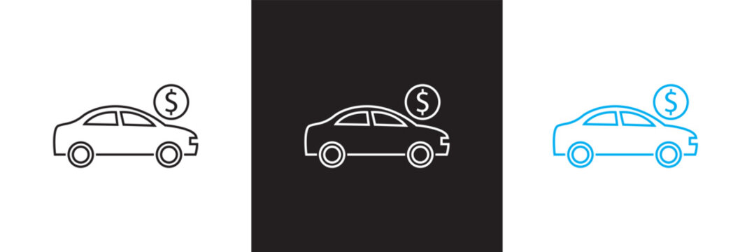 Loan and Credit  icon. Mortgage, credit rating, calculator  icon. Vector for websites, mobile interfaces, presentations, banner, visual branding etc. Vector illustration. EPS 10