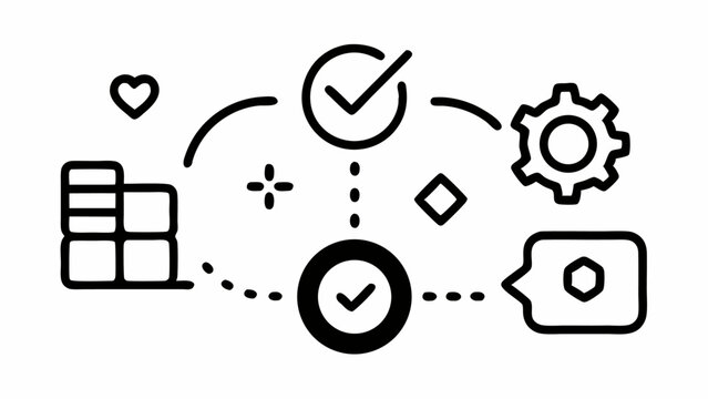 Creative Development Icon Set for Developers, Product Managers, and Agile Workflows in Vector Line Format